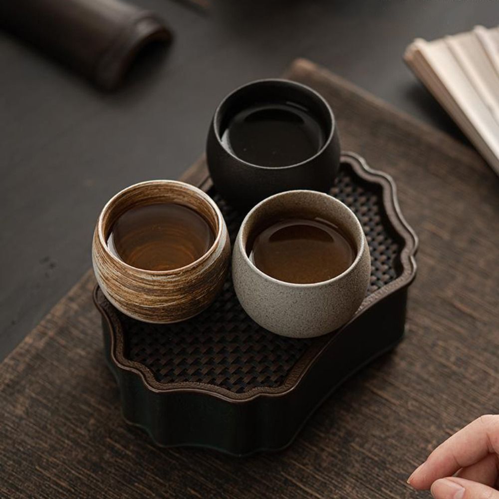 Japanese Pottery - 家庭用日本製炻器茶碗 古風 80ml マスターカップ レトロ 手作りコーヒーマグ