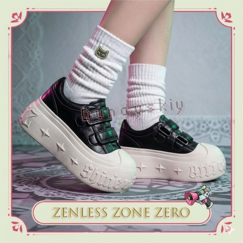 Japanese Tea - Zenless Zone Zero Sunna コスプレ靴アフタヌーンティーブレイクパーティーアニメゲームロールプレイ衣装女性厚い底身長増加