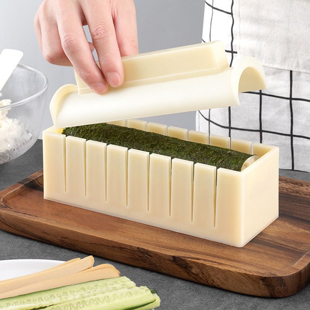 Sushi Making Kit - 新しい 3 個寿司メーカー機器キットプラスチックキンパ寿司ロール型ラウンドスクエアハート型寿司作成ツールケーキロール型