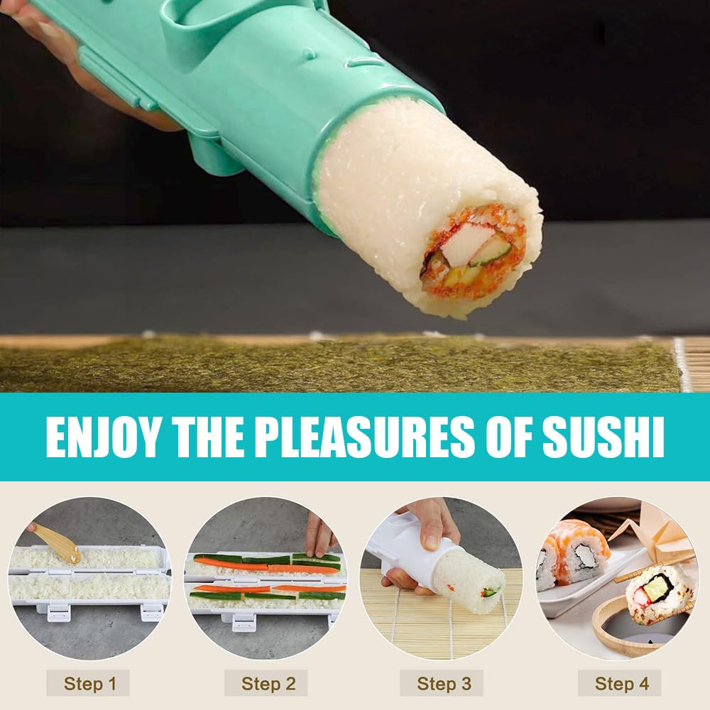 さまざまなスタイルの竹製寿司マット、バズーカ箸、寿司型、竹製 - Sushi Making Kit のレビューと価格
