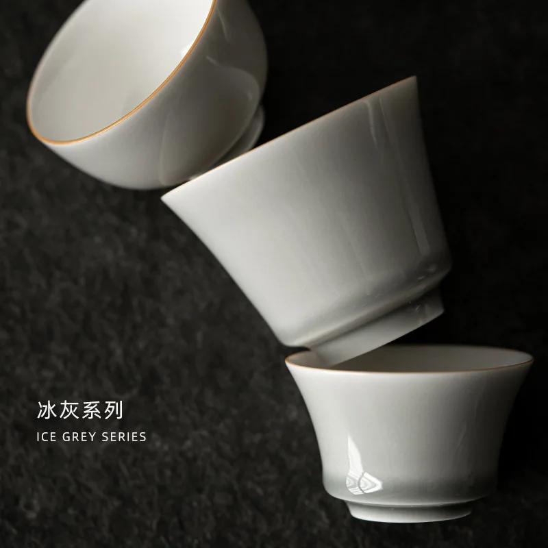 アイスグレー釉薬カップ和風ハンドメイドセラミックカップホーム - Japanese Pottery のレビューと価格