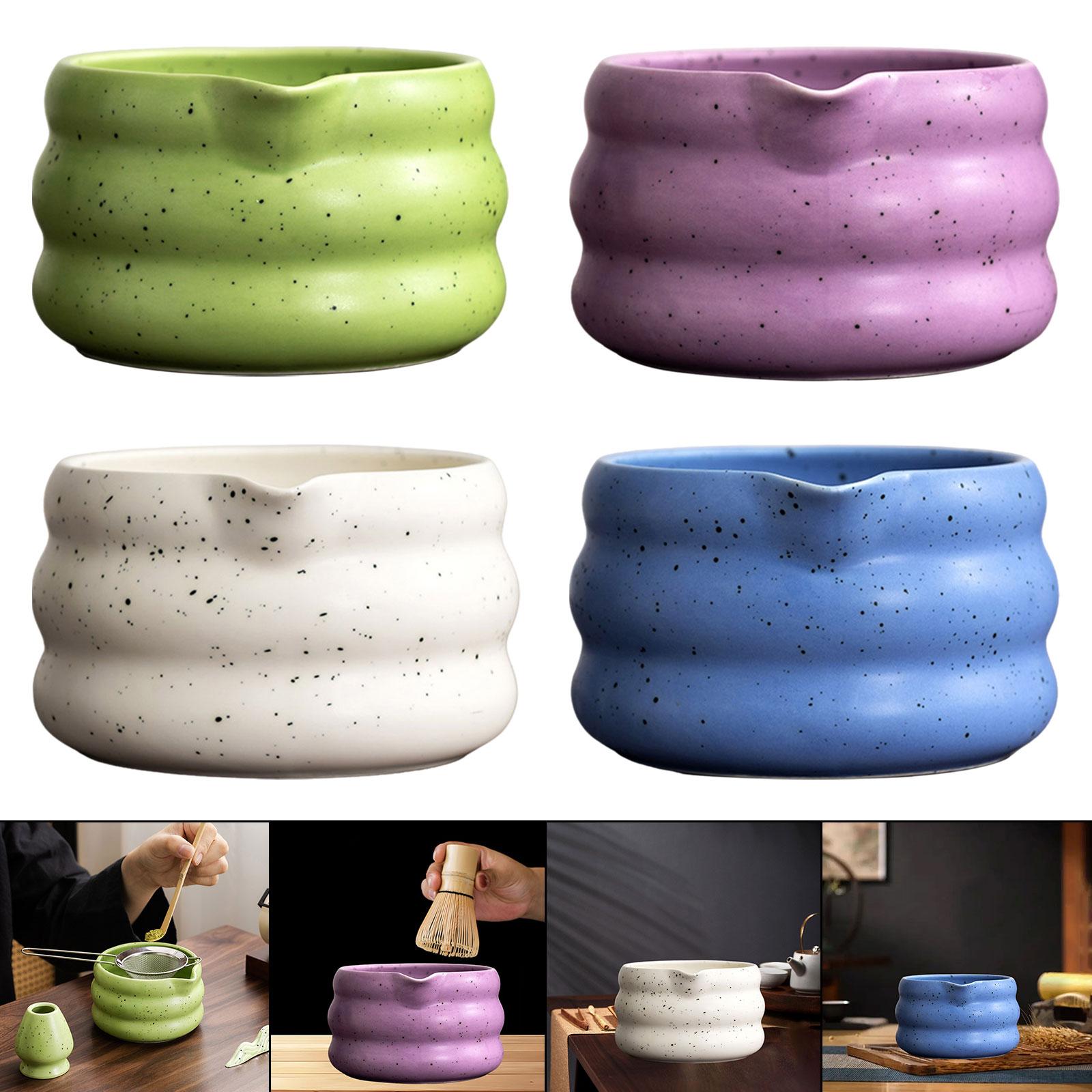日本の抹茶茶碗 陶器の茶碗 注ぎ口付きでお手入れ簡単 茶道具 - Japanese Tea のレビューと価格