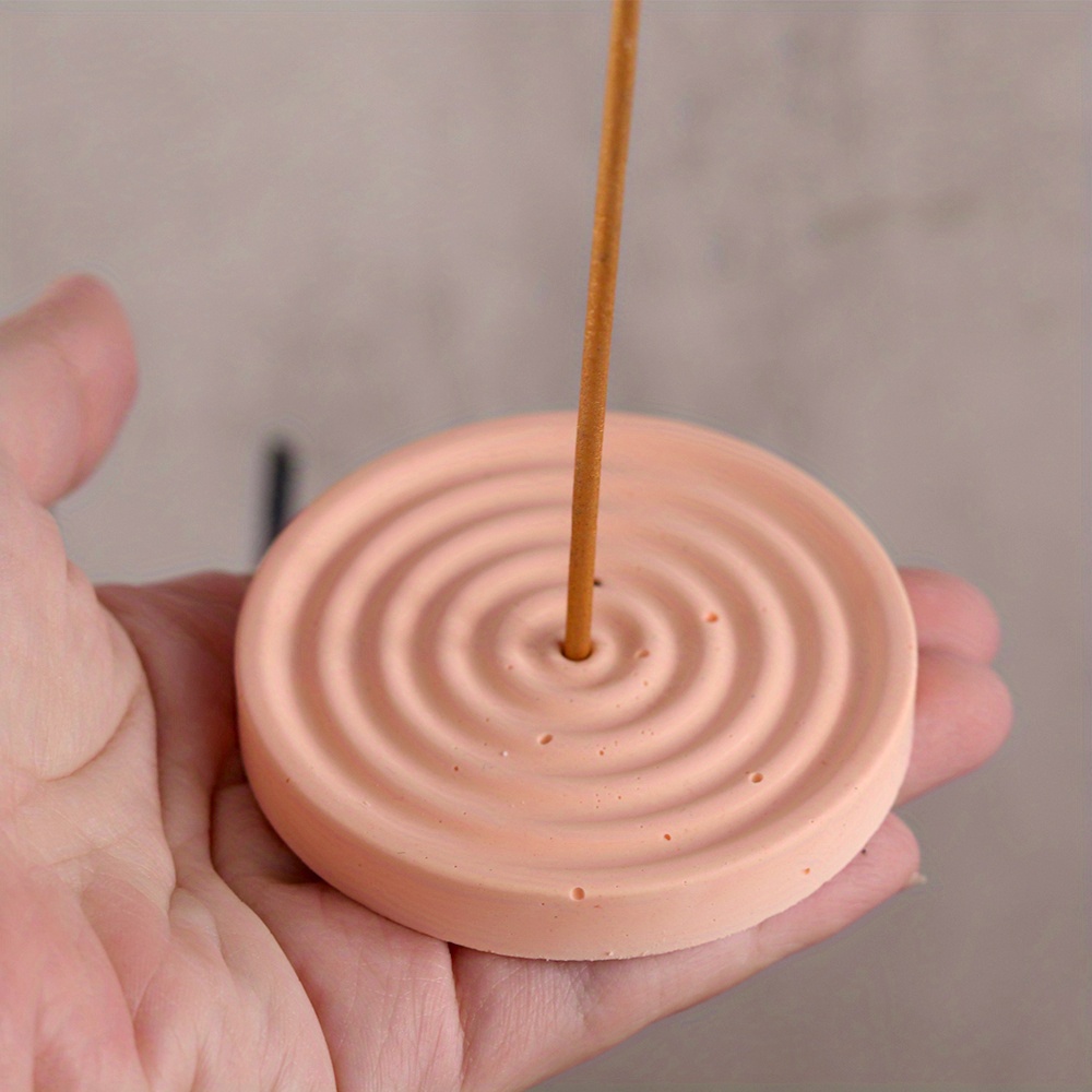 1つのシリコン製お香立て型、DIY円形模様のお香立て、セメン - Incense Holder のレビューと価格