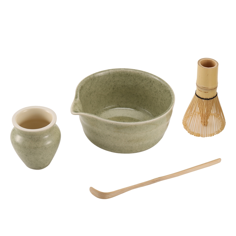 抹茶セット、日本の茶器セットには注ぎ口付き抹茶茶碗、抹茶ホル - Japanese Tea のレビューと価格